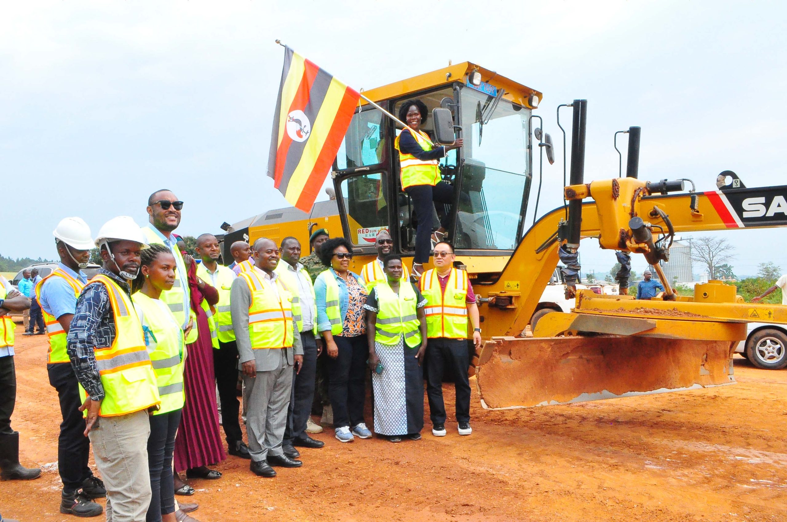 The Uganda Investment Authority managemnet  and State Minister for Investment and Privatization, Hon. Evelyn Anite, launching the infrastructure developments in Kapeeka Industrial Park.